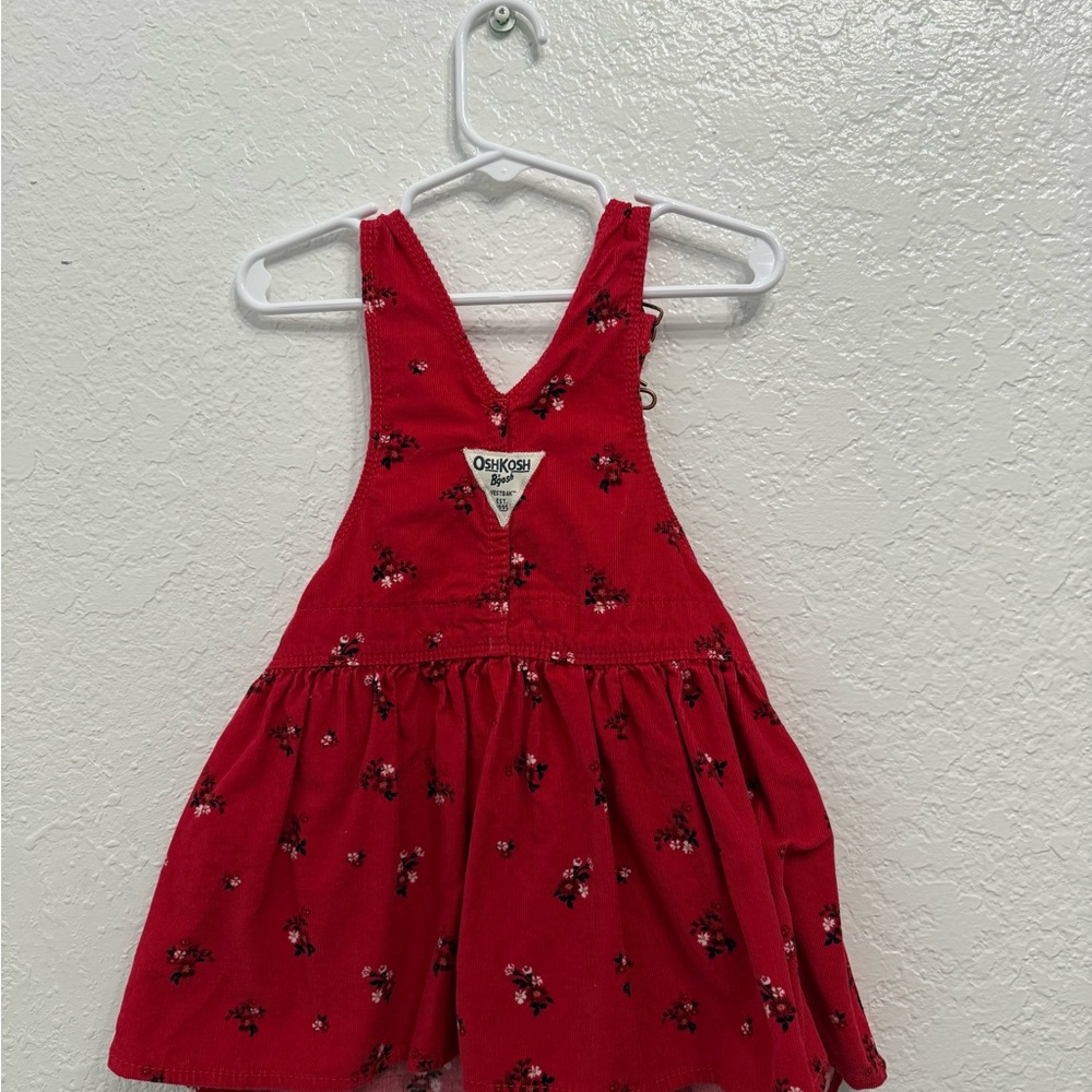 OshKosh B'gosh Red Floral Kids Casual Dress - Picture 2 of 2